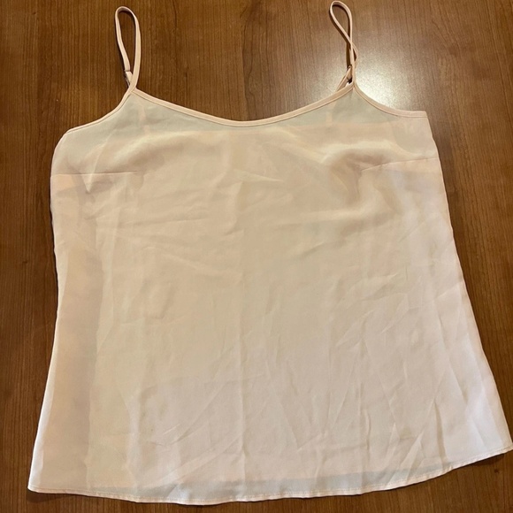 J Crew Sheer Mesh Camel Polka Dot Lace Yoke Blouse M Button Back - Picture 6 of 6